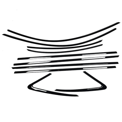 Audi A4 Saloon Black Window Trims B8 2017-2019 Blackout dechrome Black Optic package