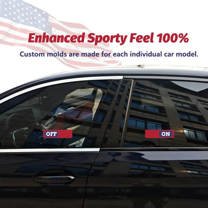 BMW 3 Series F30 Black Window Trims 2011-2017 Blackout dechrome Shadow Edition