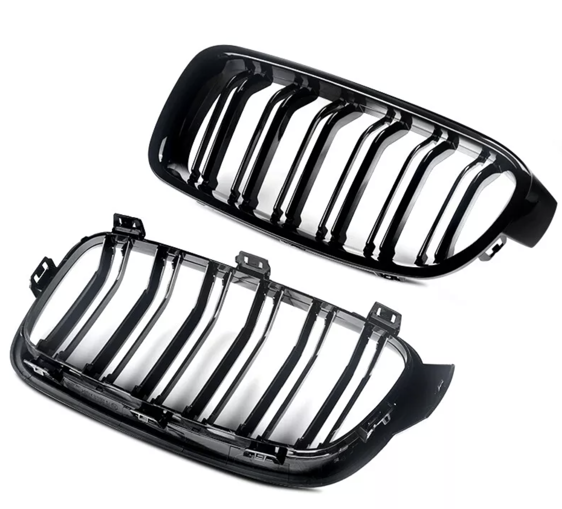 F30 Front Dual Slat Kidney Grill - Gloss Black - 3 Series BMW F31