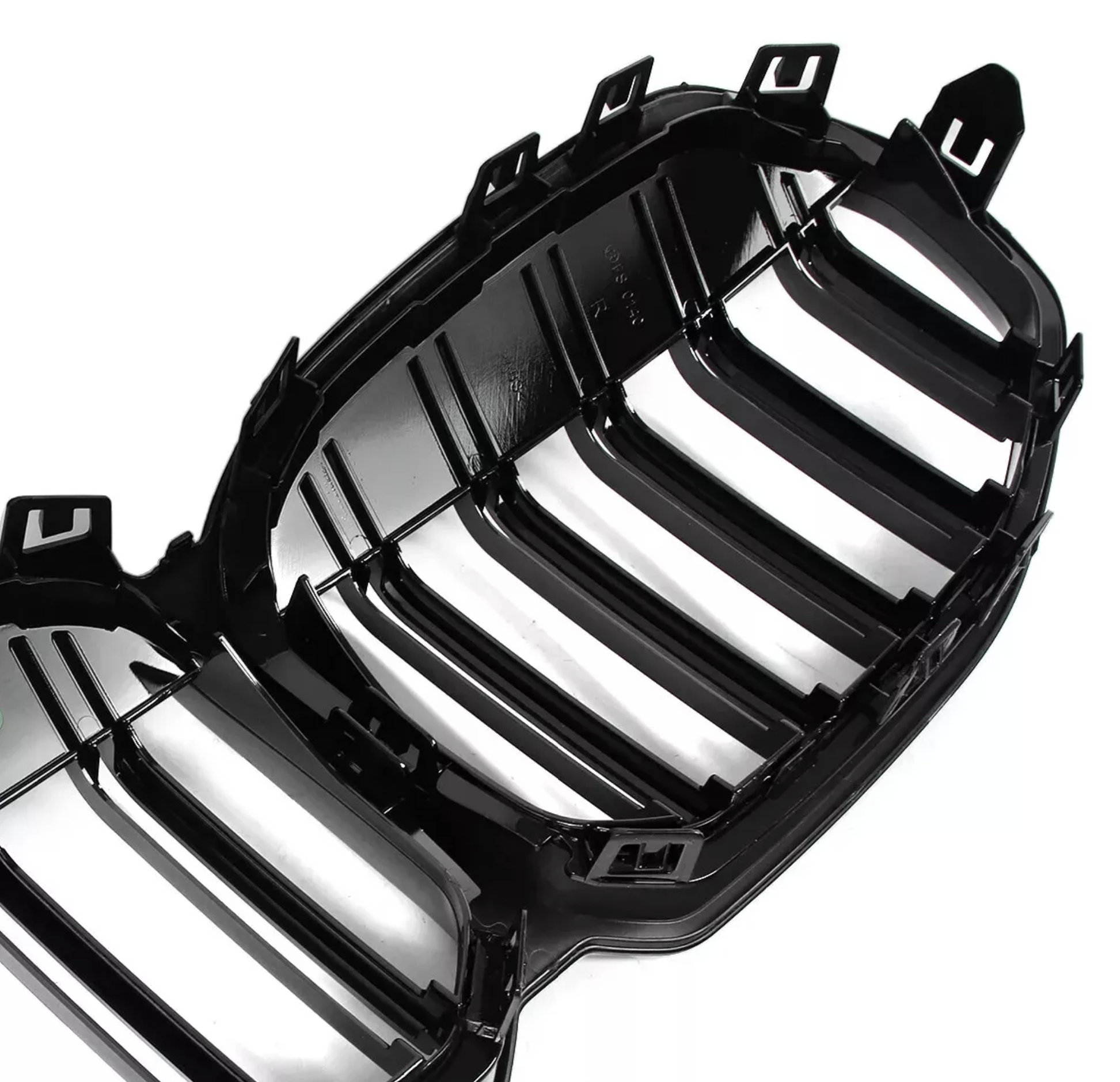 F40 Front Dual Slat Kidney Grill - Gloss Black - 1 Series BMW F40 M140i M135i