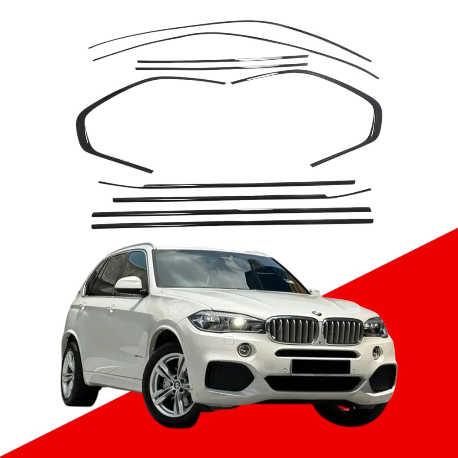 BMW X5 F15 Black Window Trims 2014-2018 Blackout dechrome Night package