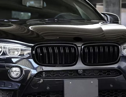 BMW X5 Front Dual Slat Kidney Grill - Gloss Black - X5 F15 X5M F85 - Custom My Ride