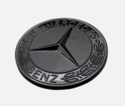 Mercedes Black Bonnet Badge Emblem W176 W205 W204 W177 - Custom My Ride