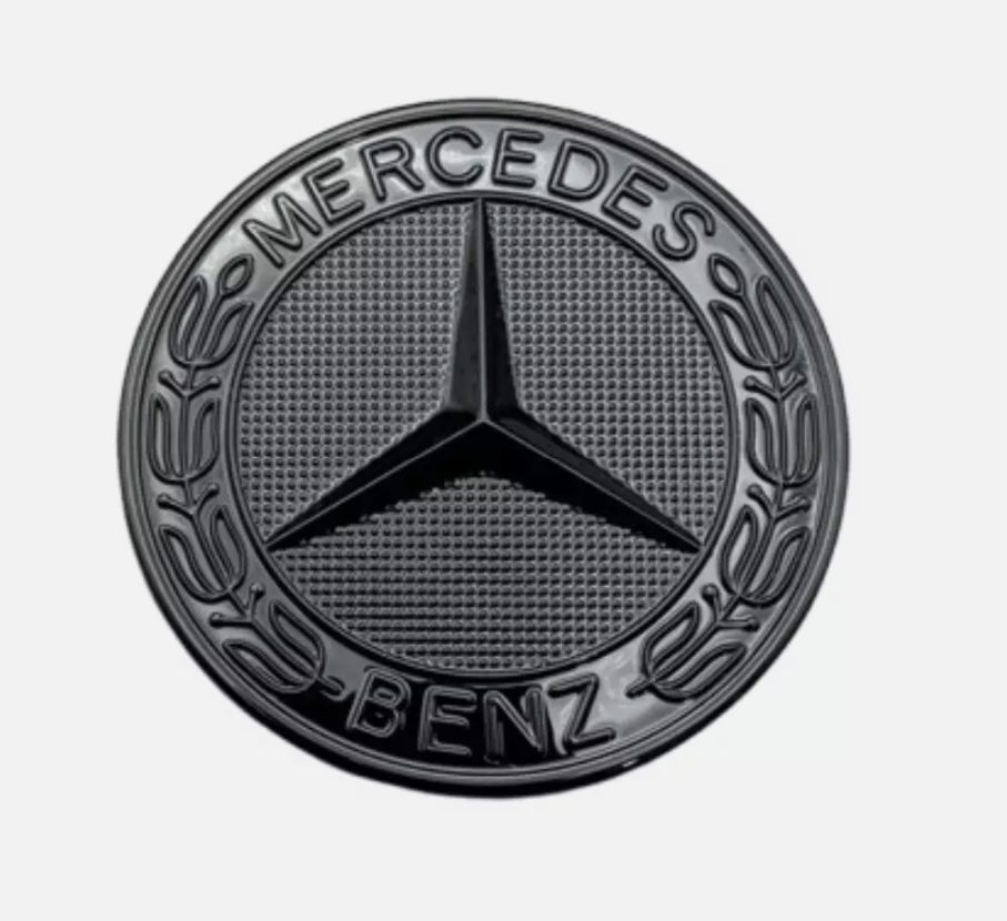 Mercedes Black Bonnet Badge Emblem W176 W205 W204 W177 - Custom My Ride