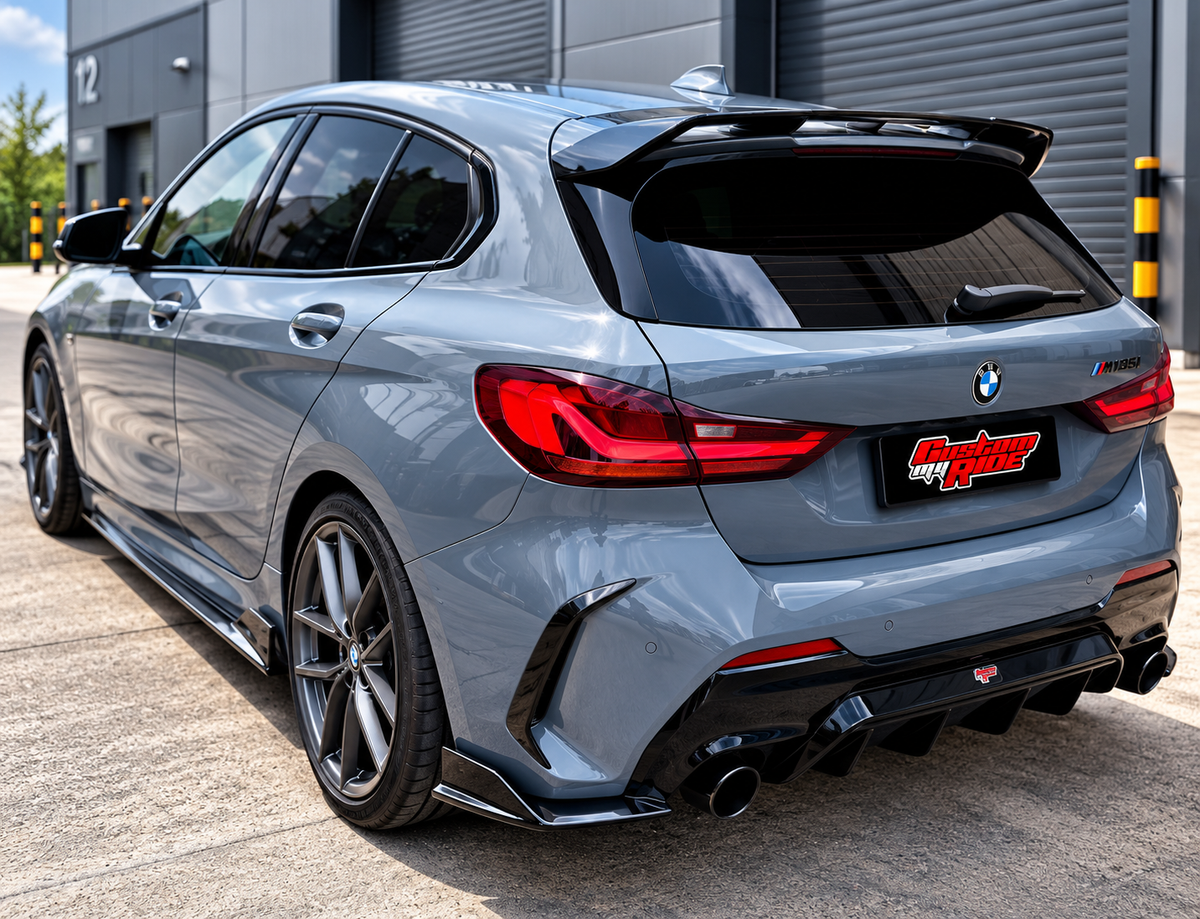 Gloss Black Rear Bumper Side Trims  for BMW 1 Series F40 118i 118d 120i 120d M135i 2019-2024