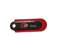 Load image into Gallery viewer, Audi S-Line Red Carbon Fibre/Leather Key Ring - Accessories
