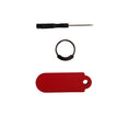 Load image into Gallery viewer, Mercedes Red Carbon Fibre/Leather Key Ring - Accessories
