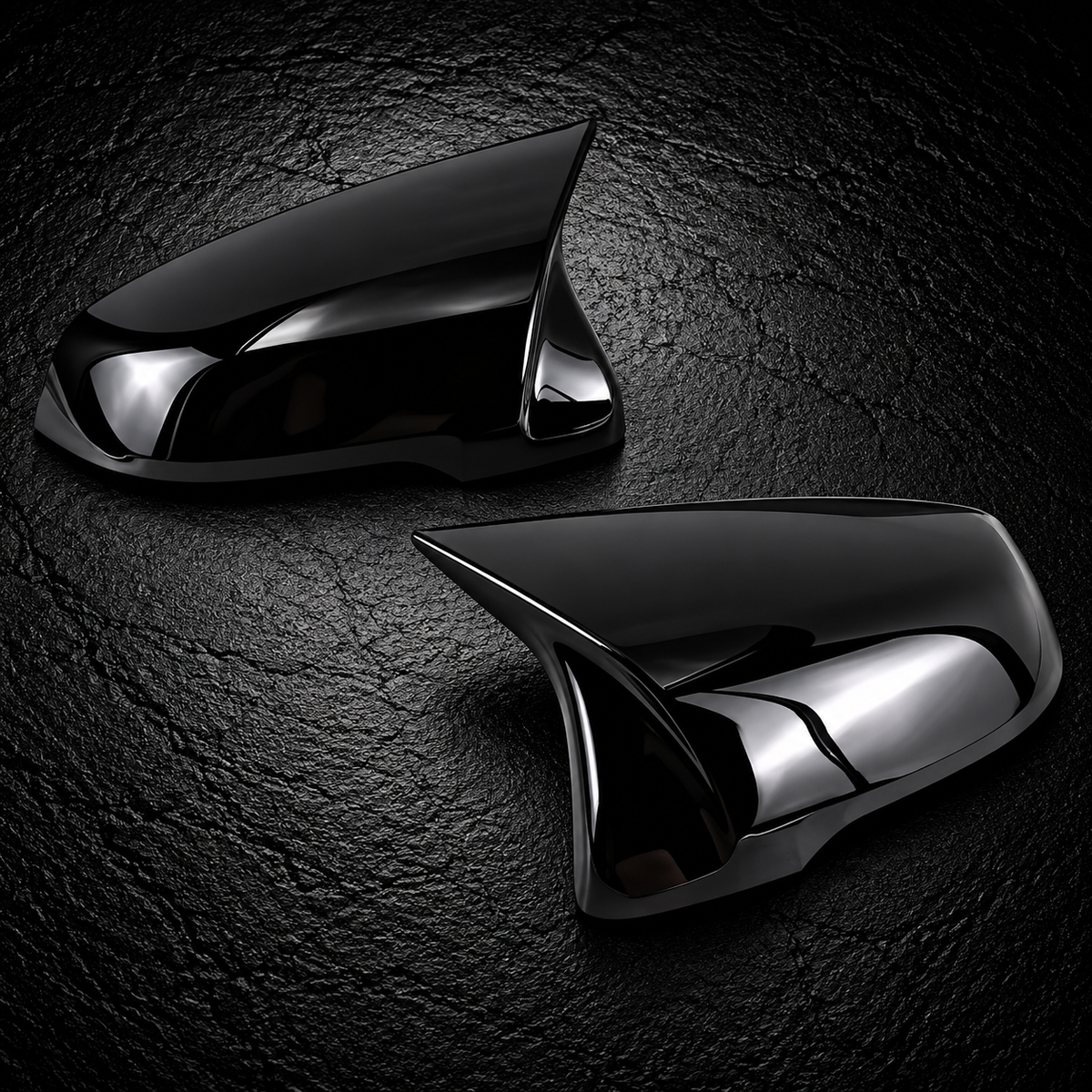 Glossy Black Side Wing Mirror Cover Caps Pair for BMW X1 F48 X2 F39 Z4 G29 2GT F45 F46 F52 F40