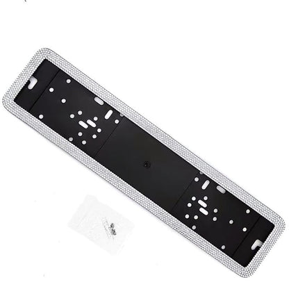 Diamond Bling Glitter License Plate Frame Cover Crystal RhineStone UK Number Plate - Custom My Ride