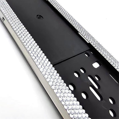 Diamond Bling Glitter License Plate Frame Cover Crystal RhineStone UK Number Plate - Custom My Ride