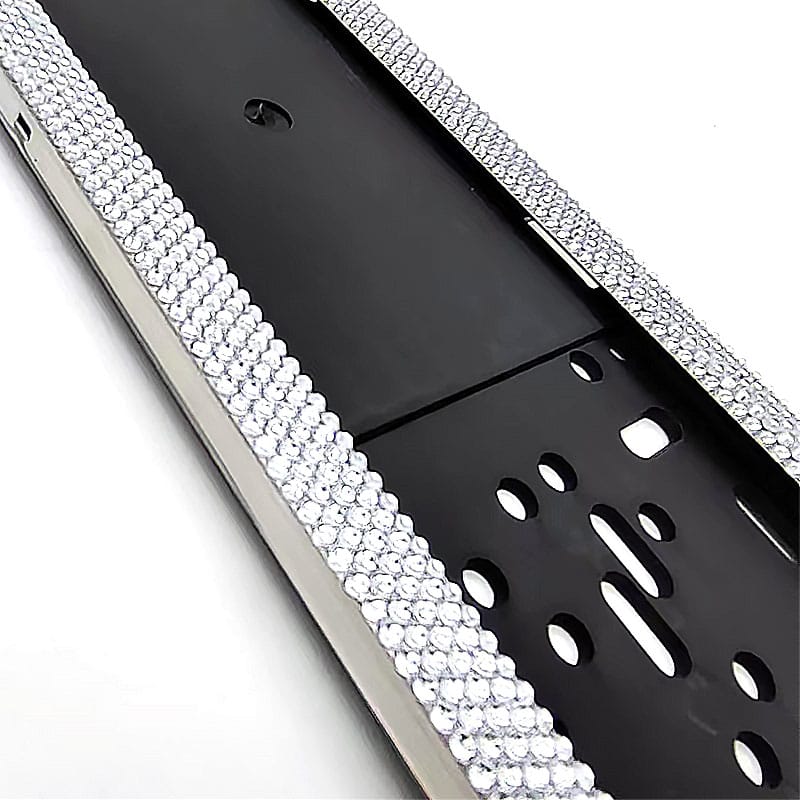 Diamond Bling Glitter License Plate Frame Cover Crystal RhineStone UK Number Plate - Custom My Ride
