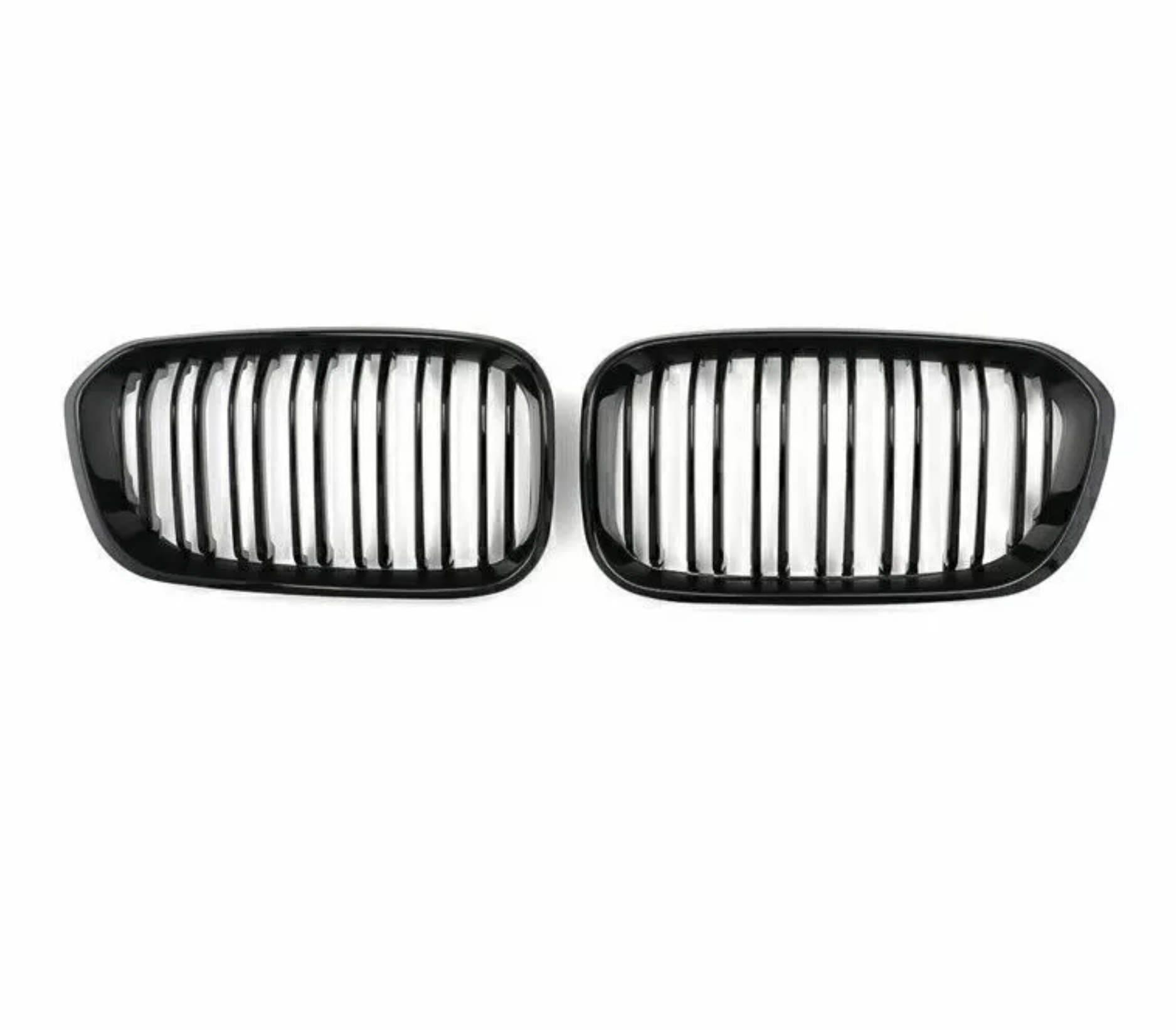F20 Front Dual Slat Kidney Grill - Gloss Black - 1 Series BMW F21 M140i M135i - Custom My Ride