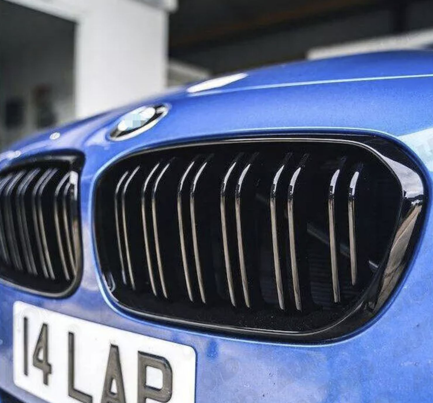 F20 Front Dual Slat Kidney Grill - Gloss Black - 1 Series BMW F21 M140i M135i - Custom My Ride