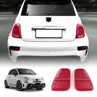 Fiat 500 Red Rear Light Covers