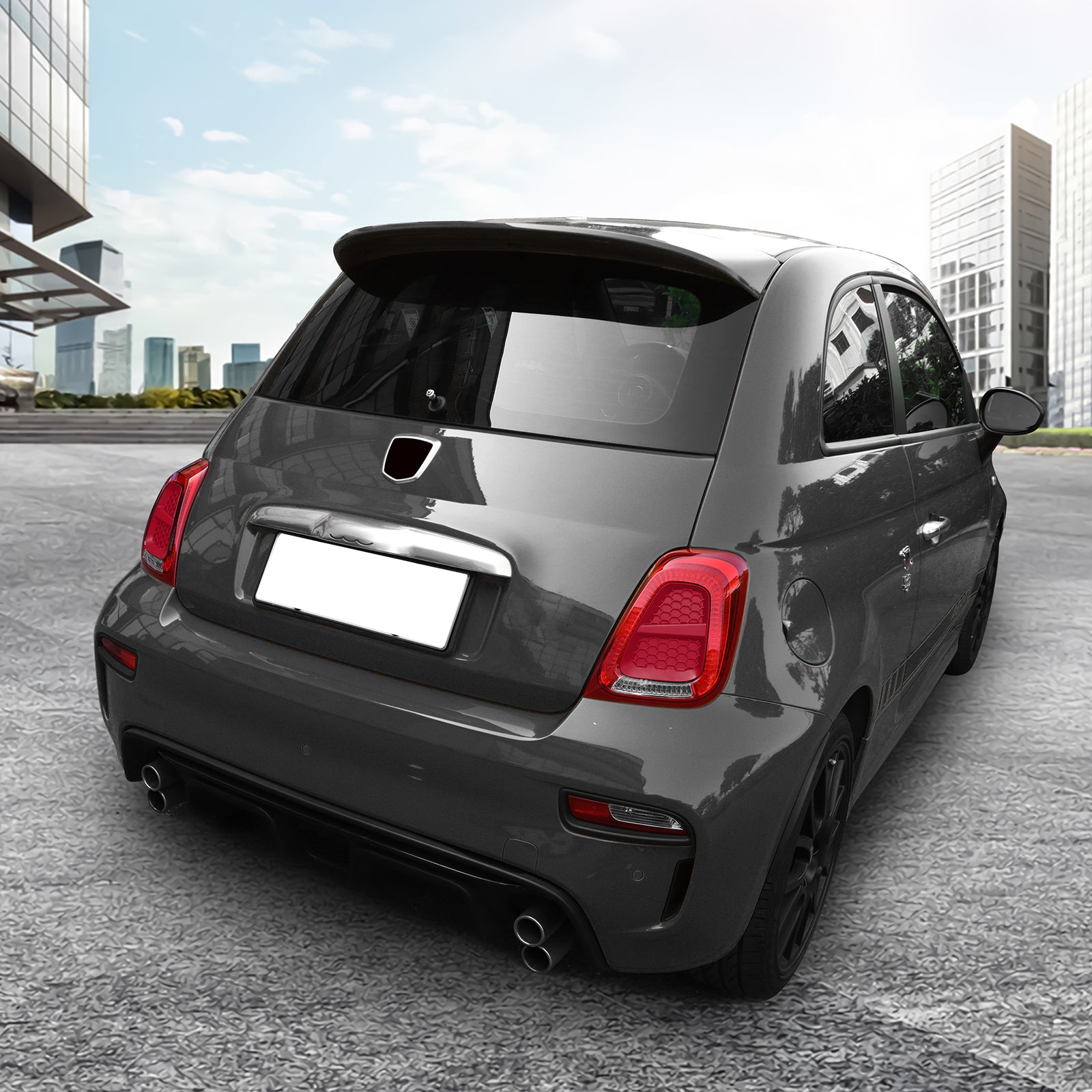 Fiat 500 Red Rear Light Covers