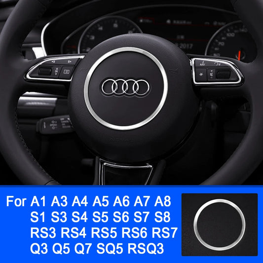 Audi Diamond Steering Wheel Trim Red / Blue / Silver - Audi A3 A4 A5 A6 A7 A8 Q3 Q5 Q7 Q8 A1 B9 C7 A6L S3 S5 S7 TT - Custom My Ride