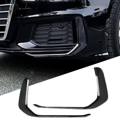 Audi A6 C8 19-21 Front Fog Lamp Garnish Trims - Faux Carbon - Custom My Ride