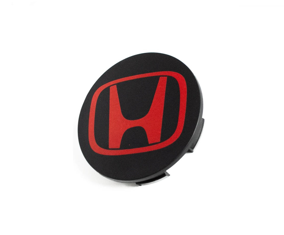 Honda Centre Wheel Caps Black/Red Wheel Caps 68mm