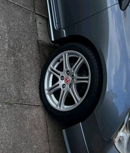 Honda Centre Wheel Caps Grey/Red Wheel Caps 68mm - Custom My Ride