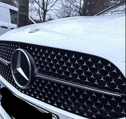 Mercedes Front Grill Star Chrome Stickers Upgrade - 2024+ W177 W206 AMG