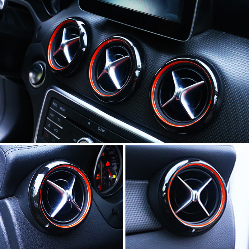 W176 Red/Black Air Vent Covers - Mercedes A-class A45 upgrade - Custom My Ride