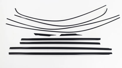 C Class W204 Black Window Trims 2007-2014 Blackout Dechrome Night Package - suitable for Mercedes C Class W204