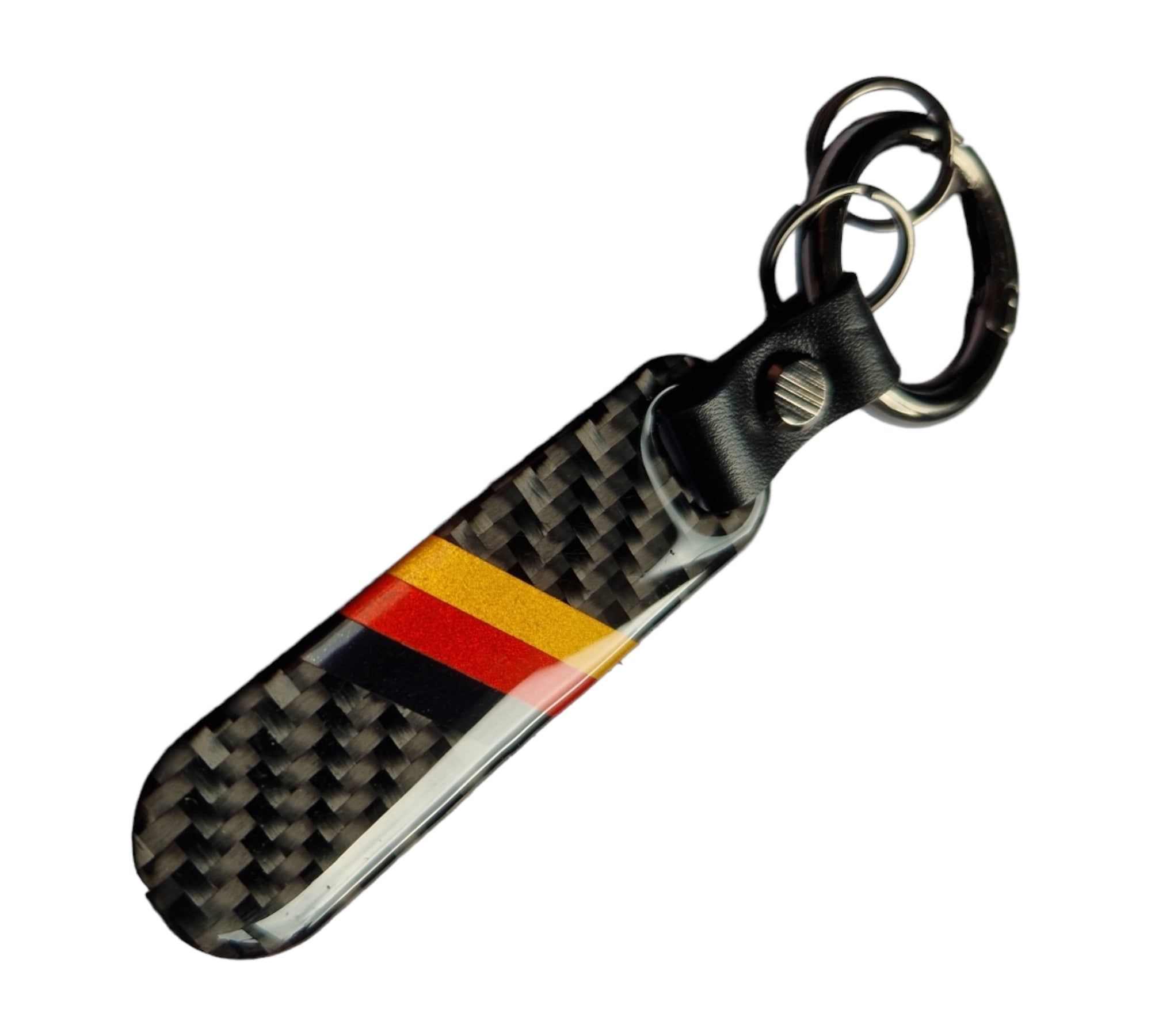 German Carbon Fibre Key Ring - Audi Mercedes VW