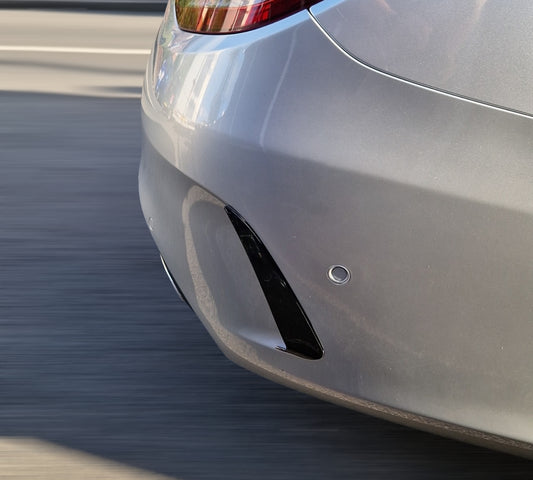 Mercedes C Class W205 Rear Bumper Side Air Vent Trims Fins Spoilers AMG Line 2014-18 4 Door - Custom My Ride