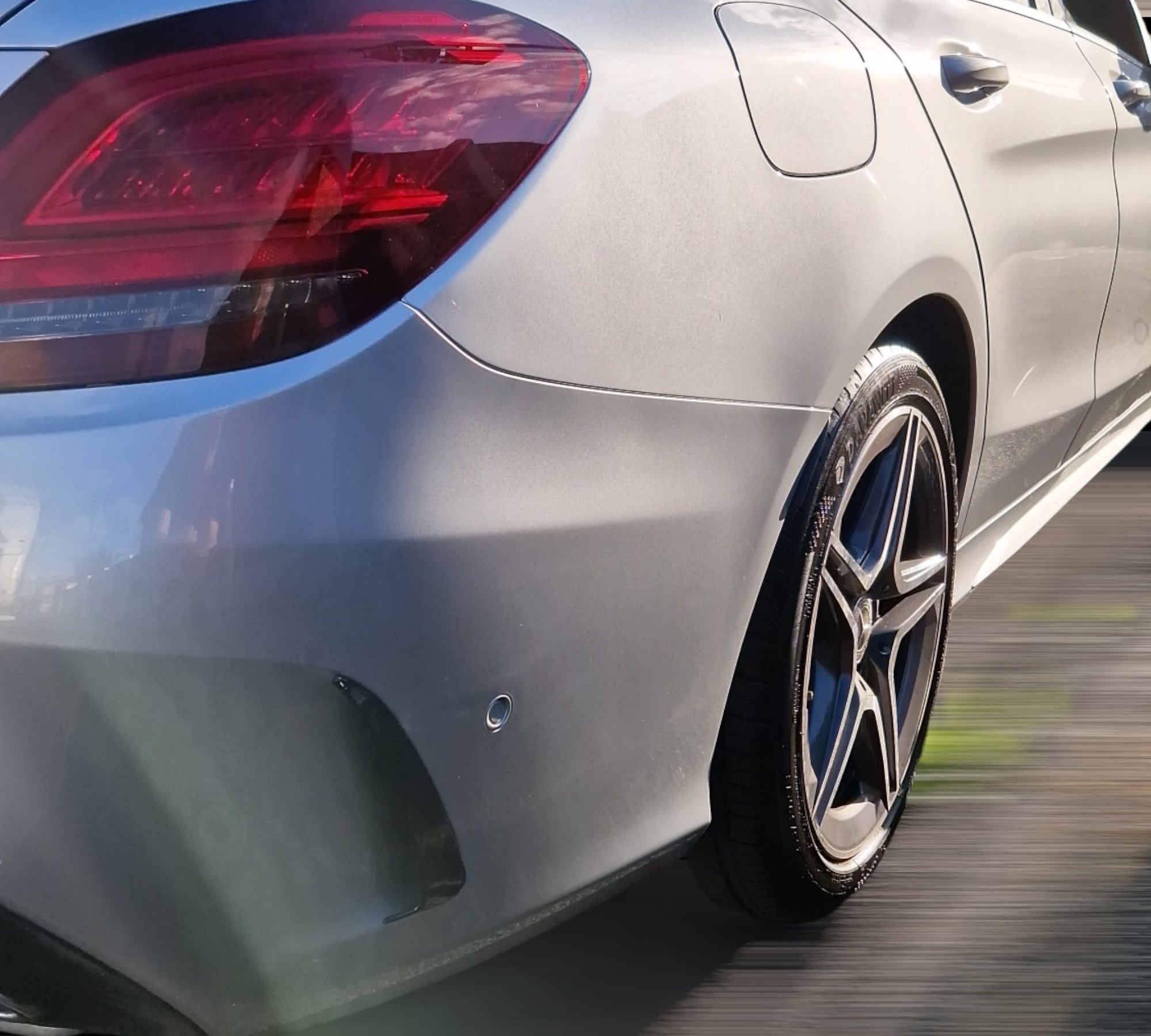 Mercedes C Class W205 Rear Bumper Side Air Vent Trims Fins Spoilers AMG Line 2014-18 4 Door - Custom My Ride