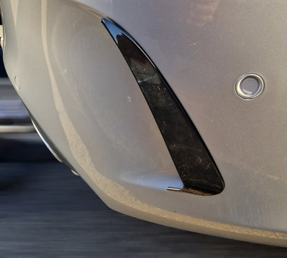 Mercedes C Class W205 Rear Bumper Side Air Vent Trims Fins Spoilers AMG Line 2014-18 4 Door - Custom My Ride