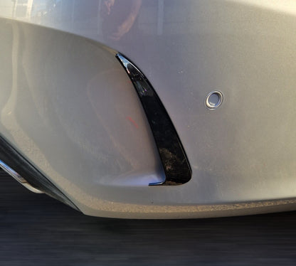 Mercedes C Class W205 Rear Bumper Side Air Vent Trims Fins Spoilers AMG Line 2014-18 4 Door - Custom My Ride