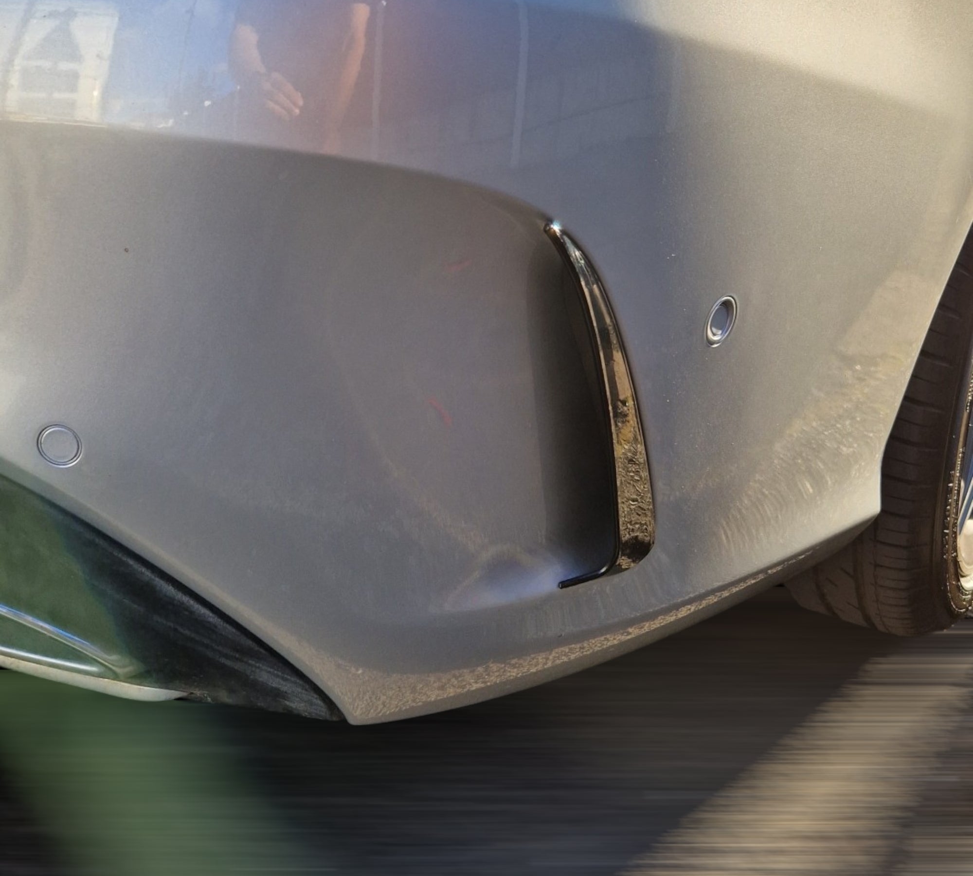 Mercedes C Class W205 Rear Bumper Side Air Vent Trims Fins Spoilers AMG Line 2014-18 4 Door - Custom My Ride