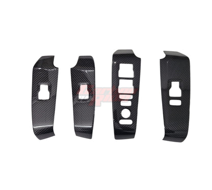 Carbon Fibre Inner Door Switch Panel Covers - Honda Civic Type R - FL5 K20C1 2.0T 2023+ - Custom My Ride