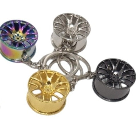 Alloy Wheel Rim Keychain Keyring