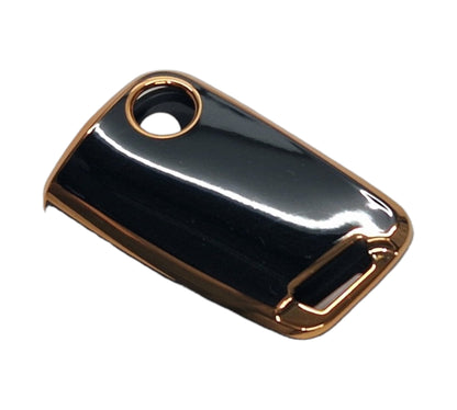 VW Black and Gold Key Fob Cover - Silicone