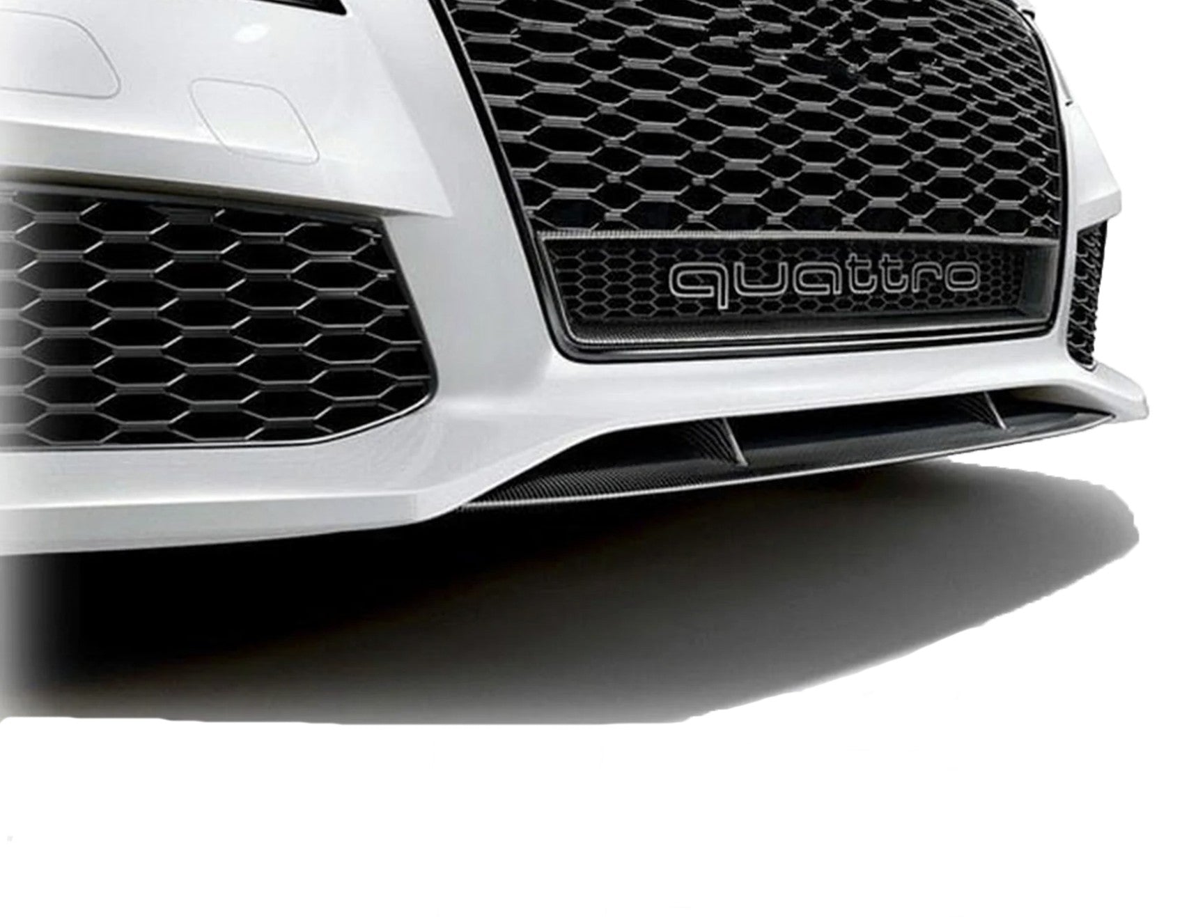 Quattro Black Lower Grill Front Emblem - Audi A4 A5 A6 A6L A7 A8 Q3 Q5 Q7 S3 S4 S5 RS3 RS4 RS6