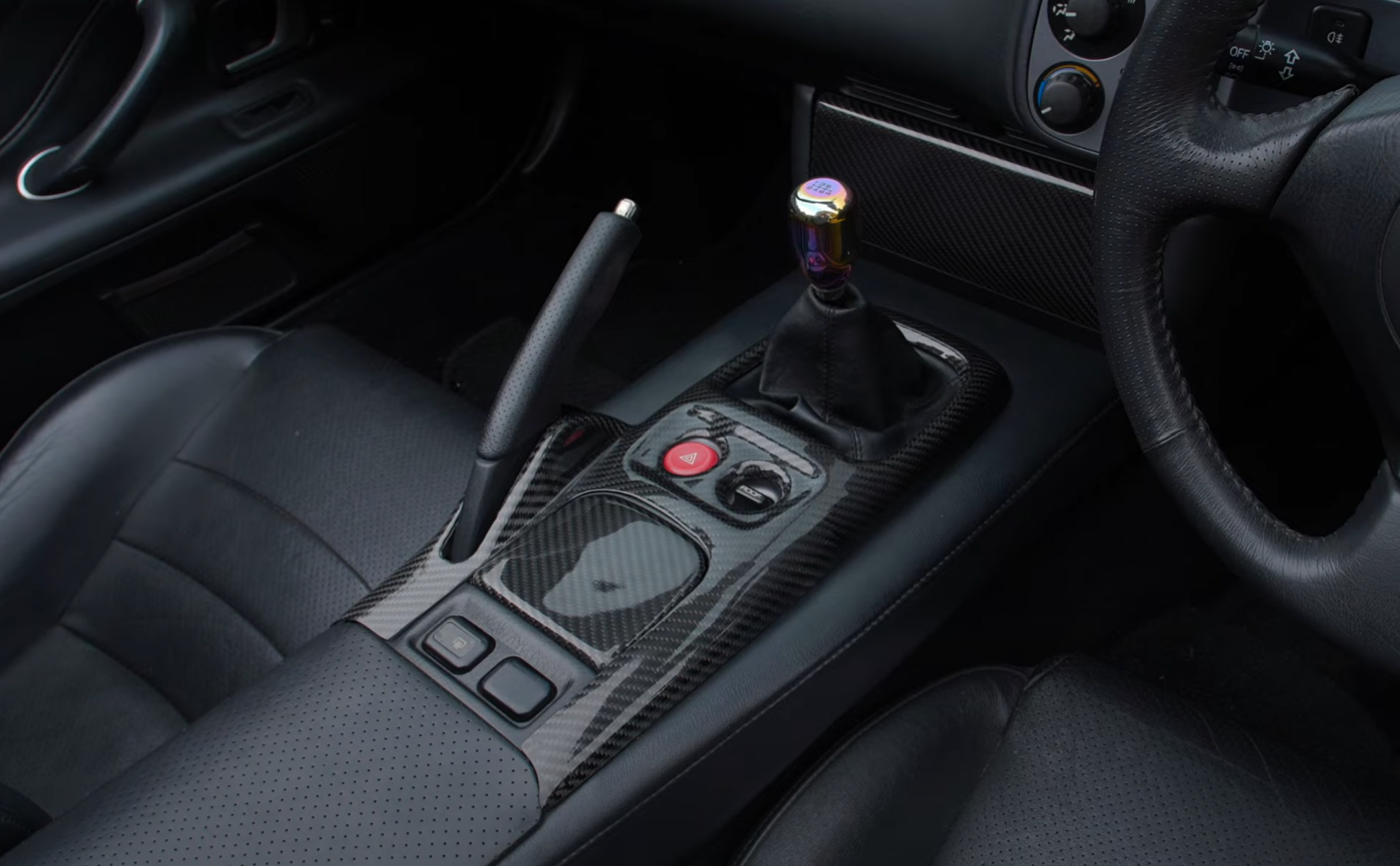 S2000 Carbon Fibre Centre Console Panel Gear Surround Covers - Honda pre-facelift AP1 (1999–2003)