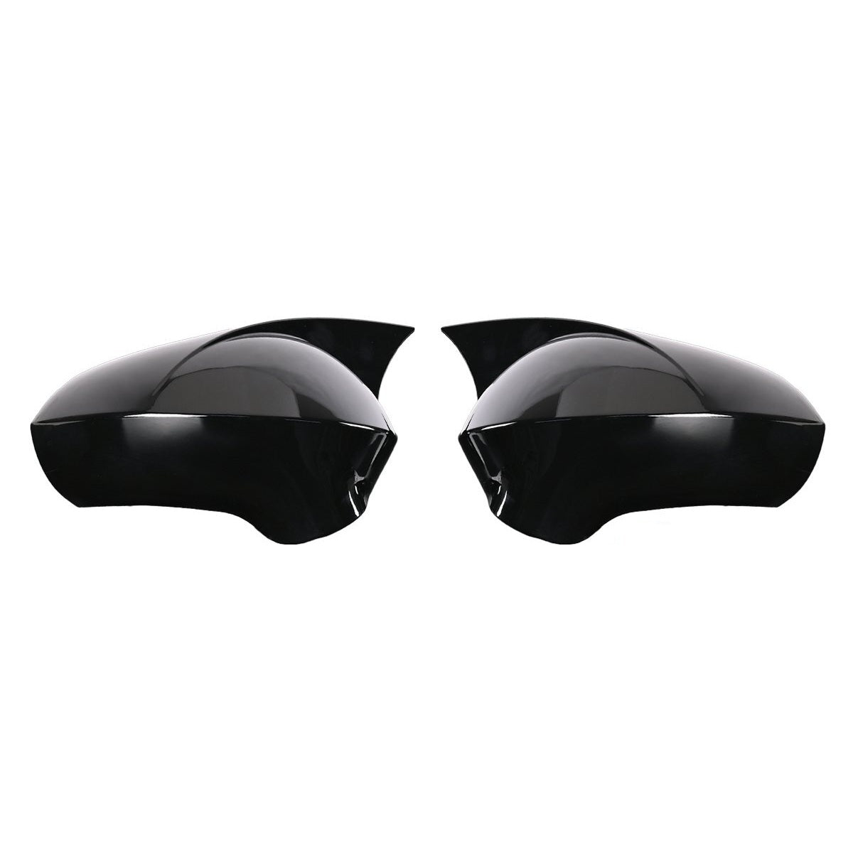 Gloss Black Wing Mirror Cover Caps Pair for Seat Ibiza 6J MK4 2008-2017 Front Left & Right ABS Direct Fit Replacement
