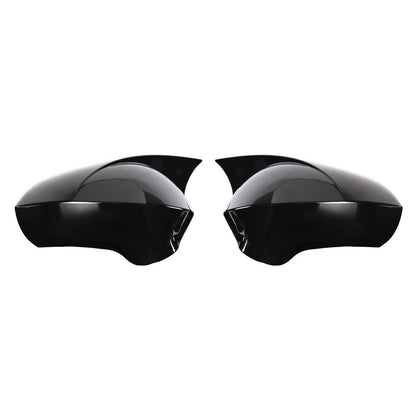Gloss Black Wing Mirror Cover Caps Pair for Seat Ibiza 6J MK4 2008-2017 Front Left & Right ABS Direct Fit Replacement