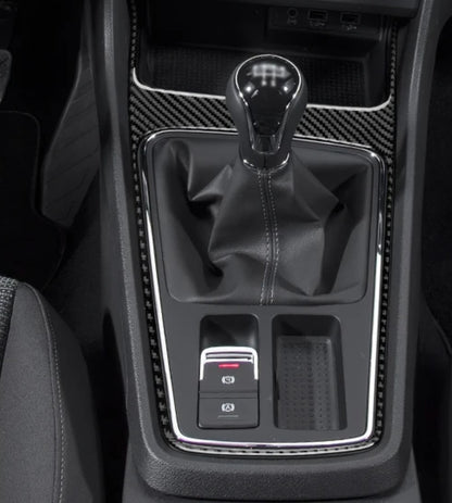 Seat Leon 5F Outer Gear Surround Trim - Cupra - Soft Carbon fibre MK3 - Custom My Ride