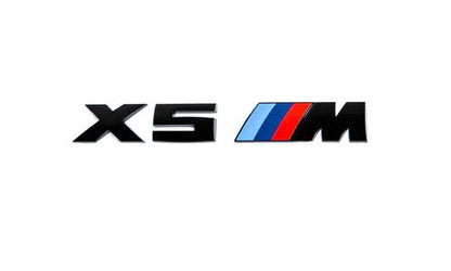 BMW X5M REAR TRUNK BLACK EMBLEM BADGE - GLOSS BLACK E53 E70 F15 G05 - Custom My Ride
