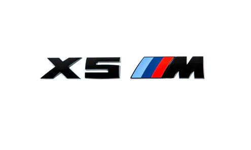 BMW X5M REAR TRUNK BLACK EMBLEM BADGE - GLOSS BLACK E53 E70 F15 G05 - Custom My Ride