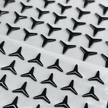 Mercedes Black Front Grill Star Stickers Upgrade - 2024+ W177 W206 - Custom My Ride