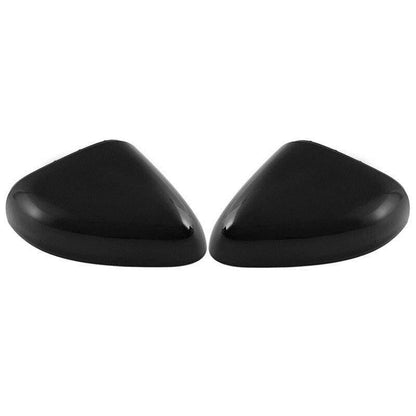 Gloss Black Rear View Mirror Cover Caps Pair for Ford Fiesta MK8 2017-2024