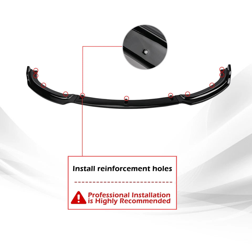 Gloss Black Front Bumper Splitter Lip for BMW 3 Series F30 F32 F35 2012-2019