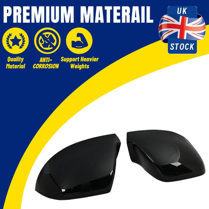 Gloss Black Wing Mirror Cover Caps Pair for VW Transporter T5 T5.1 2010-2015