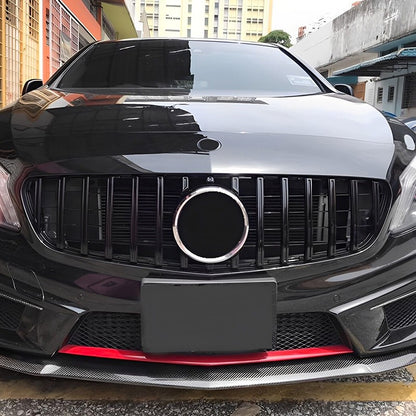 Front Grille Panamericana GT Style Gloss Black Fits Mercedes A-Class W176 2012-2015