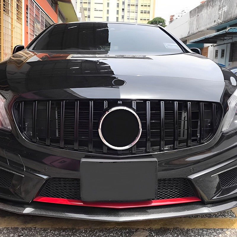 Front Grille Panamericana GT Style Gloss Black Fits Mercedes A-Class W176 2012-2015