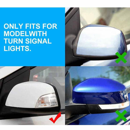 Gloss Black Wing Mirror Cover Caps Pair for Ford Focus MK2 2005-2008
