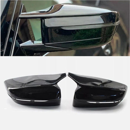 M Style Gloss Black Rear View Mirror Cover Caps Pair for BMW 3 Series G20 G30 2017-2020 ABS Right-Hand Drive Direct Replacement